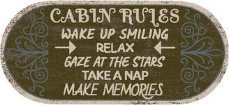 Mayberry Cozy Cabin Cabin Rules Accent Non-slip Lodge Cabin Mat - 20x44