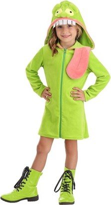 HalloweenCostumes.com 18 Months Girl Ghostbusters Slimer Toddler Hoodie Costume for Girls., Pink/Green