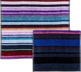 Set Of Two Stripe-Detailed Towels