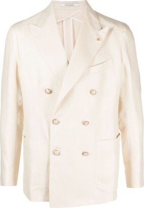 Logo-Charm Double-Breasted Blazer