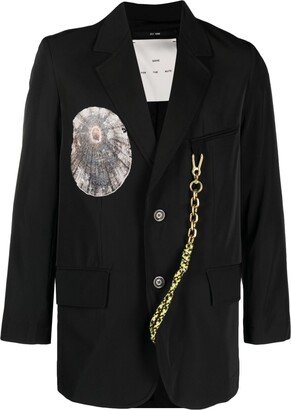 Chain-Link Detail Blazer