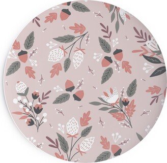 Salad Plates: Fall Foliage - Pink Salad Plate, Pink