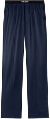 Silk-Blend Pajama Pants