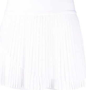 White Tiered Pleated Tennis Skirt