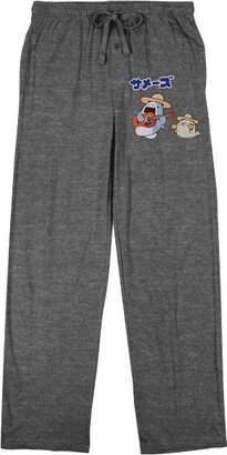 Samezu Shark Freinds Men's Graphite Heather Sleep Pajama Pants-XL