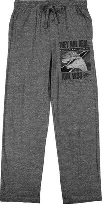 Jurassic Park Raptor Men's Black Sleep Pajama Pants-Large