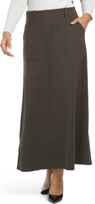 TJMAXX Ponte A-Line Maxi Skirt With Pockets For Women