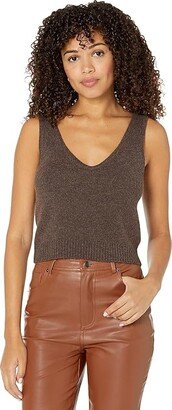 Carleton V-Neck Sweater Tank (Heather Molasses) Women's Clothing