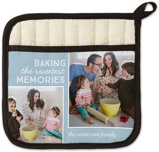 Pot Holders: Baking Sweet Memories Pot Holder, Blue