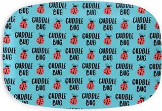 Serving Platters: Cuddle Bug - Blue Serving Platter, Blue