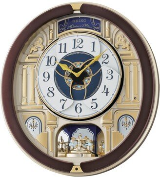 Melodies in Motion Wood-Tone Wall Clock