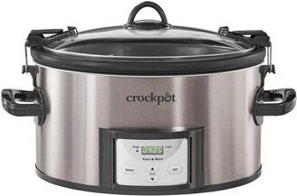 7qt Cook & Carry Programmable Easy-Clean Slow Cooker - Stainless Steel