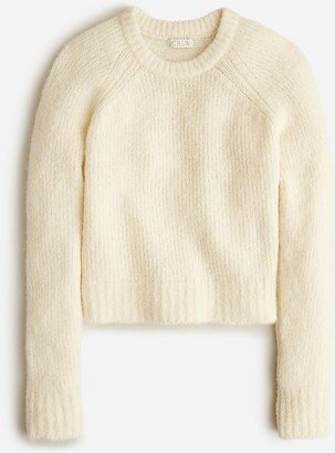 Crewneck sweater in brushed Italian yarn