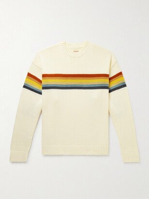 Striped Cotton-Blend Jacquard Sweater