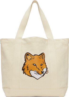 Beige Fox Head Tote