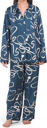 TJMAXX Silk Blend Washable Pajama Set For Women