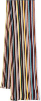 Spectrum Stripe merino-wool scarf