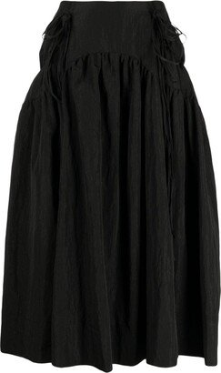 Anika pleated midi skirt