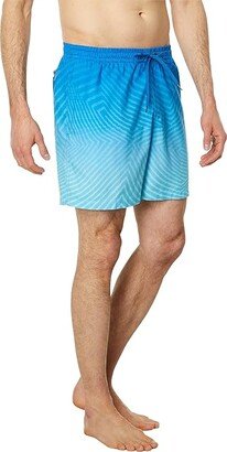 Everyday Warped Logo 17 Volley (Snorkel Blue) Men's Swimwear