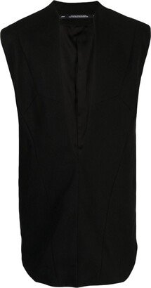 V-neck sleeveless gilet