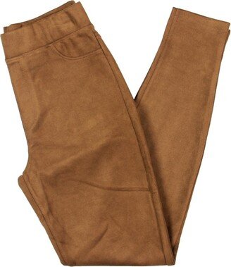 Womens Suede Textured Skinny Pants