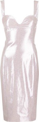 Metallic-Effect Fitted Dress