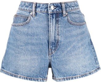 Shorty high-rise denim shorts-AB