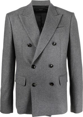 Peak-Lapel Double-Breasted Blazer-AF