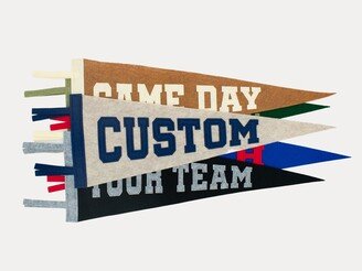 Classic Bold Pennant Flag - Sewn Detail { Customizable Choose Your Colors & Text }