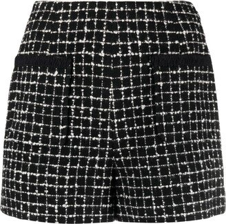 High-Waisted Tweed Shorts