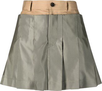 Layered Pleated Shorts