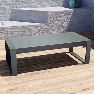 Aoodor Aluminum Outdoor Coffee Table 43x25x16