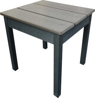 Donglin Furniture All-Weather Polystyrene Wood Layton side table|Black & Grey