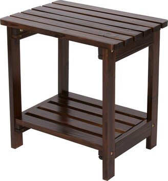 Shine Company Shine Hydro-Tex Cedar Wood Side Table