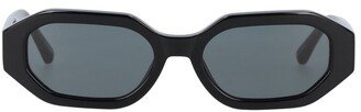 X Linda Farrow Hexagonal Frame Sunglasses