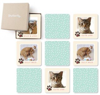 Memory Games: Paw Print Memory Game, Glossy, Beige