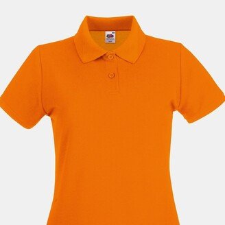 Ladies Lady-Fit Premium Short Sleeve Polo Shirt (Orange)