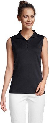 Women's Sleeveless Supima Cotton Polo Shirt - Small - Black