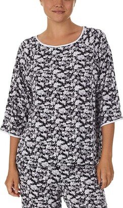 Sleep Top (Black Floral) Women's Pajama