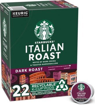 Dark Roast K-Cup Coffee Pods — Italian Roast for Keurig Brewers — 1 box (22 pods)