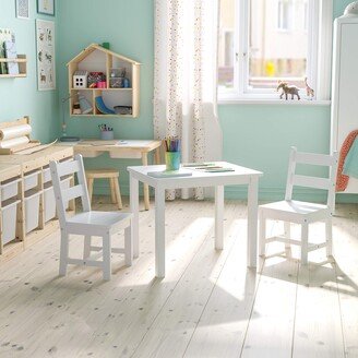 Kyndl Kids Solid Hardwood Table and Chair Set for Playroom