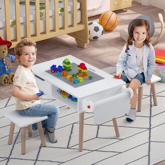 FAMAPY Kids Art Table Chair Set Multi Activity Table Set Detachable Tabletop