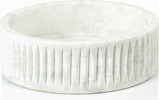 Larissa Carved White Marble Bowl