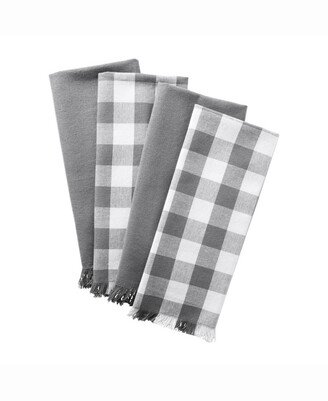 Asset Gray Heavyweight Fringed Dishtowel Set of 4