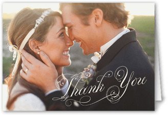 Wedding Thank You Cards: Forever Lovely Day Thank You Card, Beige, 3X5, Matte, Folded Smooth Cardstock