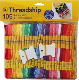 Threadship 6-Strand Floss Jumbo Pack 8.7yd 105/Pkg-Assorted Colors