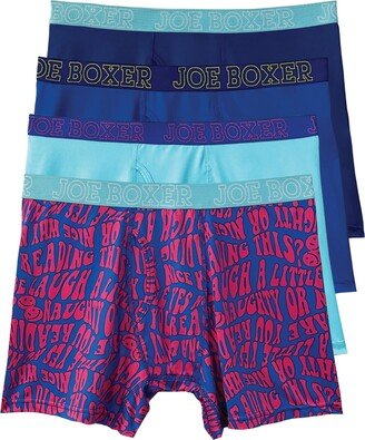 Men's Groovy Words Boxer Briefs, Pack of 4