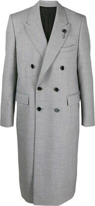 Double-Breasted Wool Midi Coat