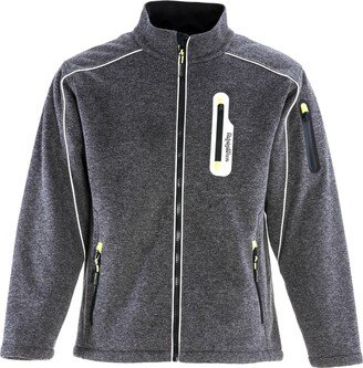 Big & Tall Warm Fleece Lined Extreme Sweater Jacket with Reflective Piping - Big & Tall