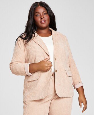 And Now This Trendy Plus Size Corduroy Long-Sleeve Jacket